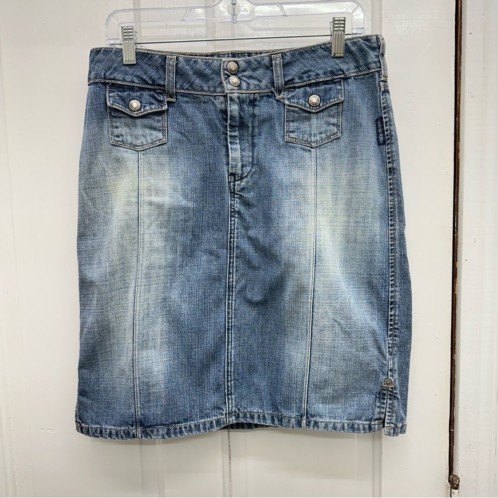 Silver Jeans Blue‎ Knee-Length Denim Pencil Skirt women's 30